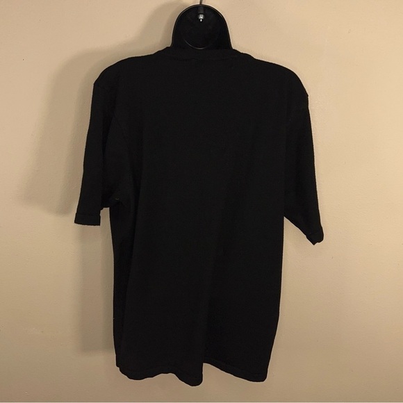 2XL VINTAGE BLACK KNIT SHORT SLEEVE TOP VNECK VICTORIA JONES - Picture 4 of 12